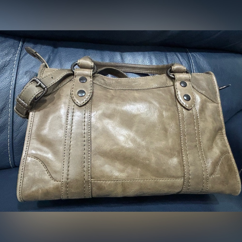 FRYE 100% LEATHER TOTE Tan Leather Handbag - Picture 7 of 11